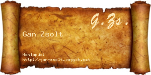 Gan Zsolt névjegykártya